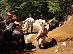 Sometimes steep down on this 7 day horseback trail ride in chilean andes